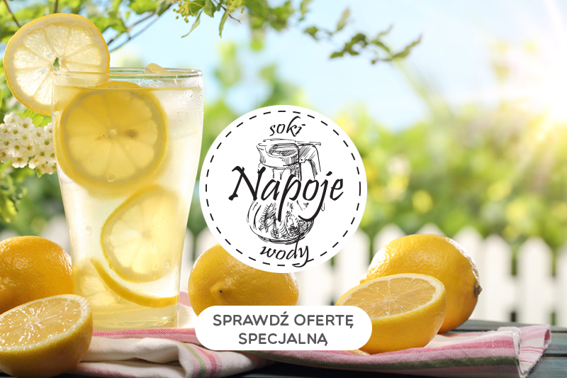 napoje, soki, wody